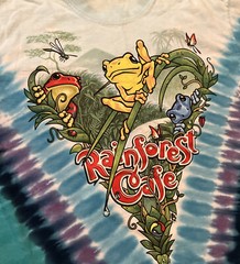 Unisex 2007 LIQUID BLUE RAINFOREST CAFE T-SHIRT FROGS See Photos For Measurement