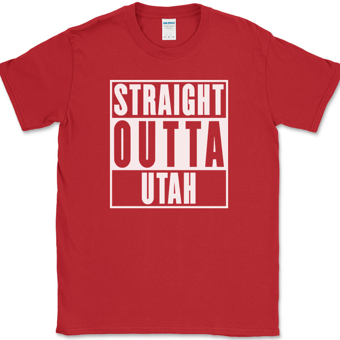 Straight Outta Utah T-Shirt Funny Humor State Pride Home US Novelty Tee gallery