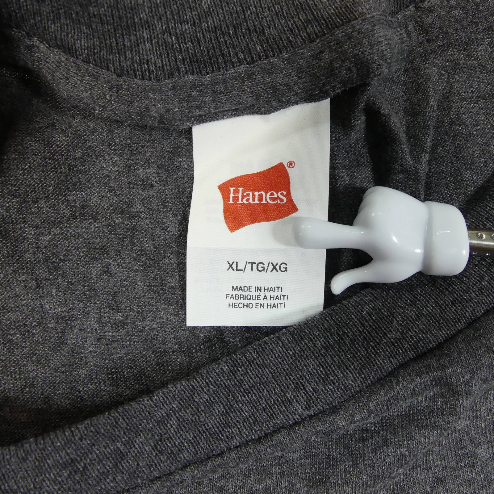 Hanes Shirts Mens Extra Large Charcoal Grey Short Sleeve Cotton Blend Set Of 5 gallery