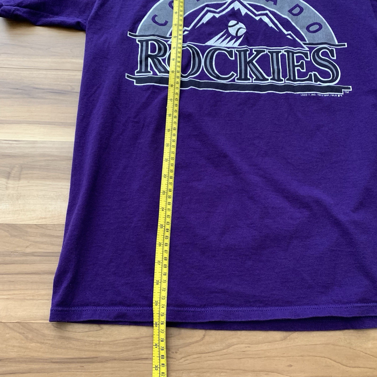 Colorado Rockies Baseball Sports Tshirt Men’s Large Purple 90’s gallery