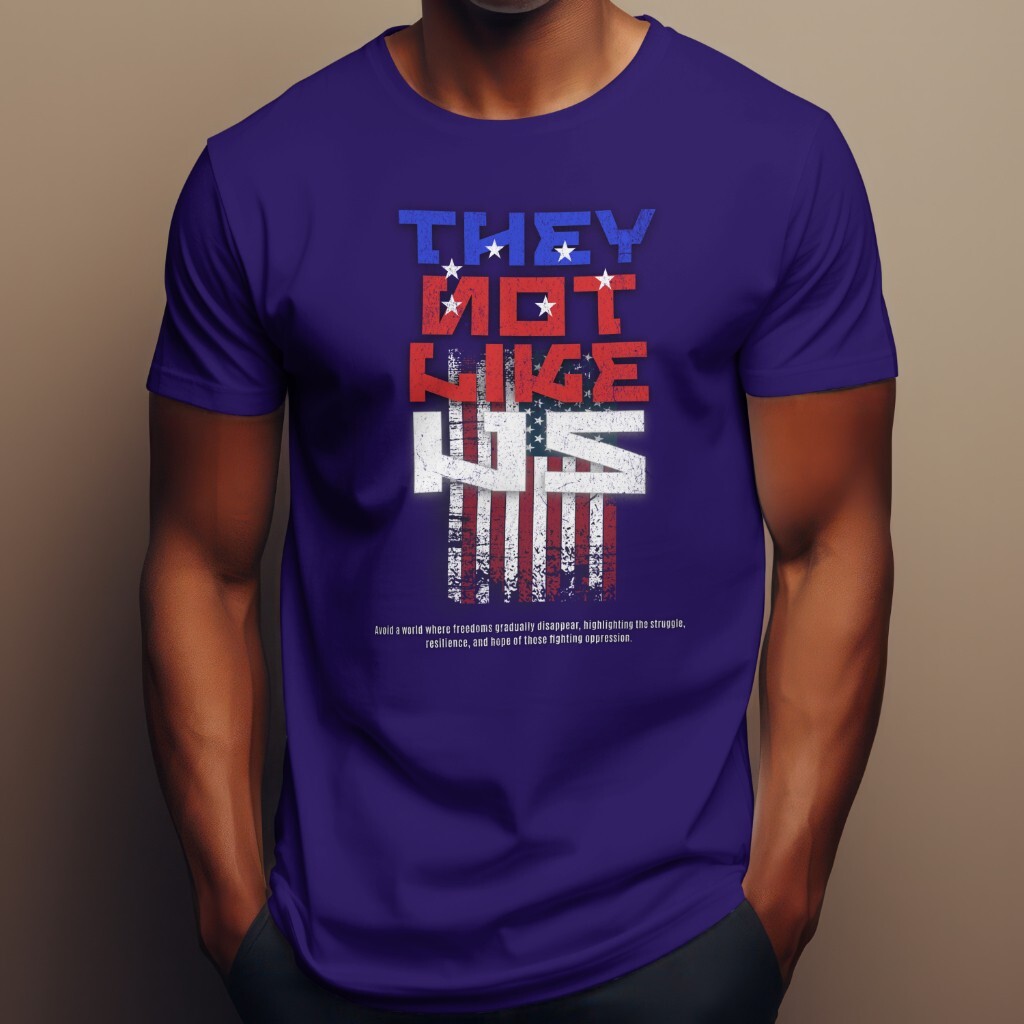 "NOT LIKE US" Exclusive graphic t shirts. DTF high resolution images. gallery