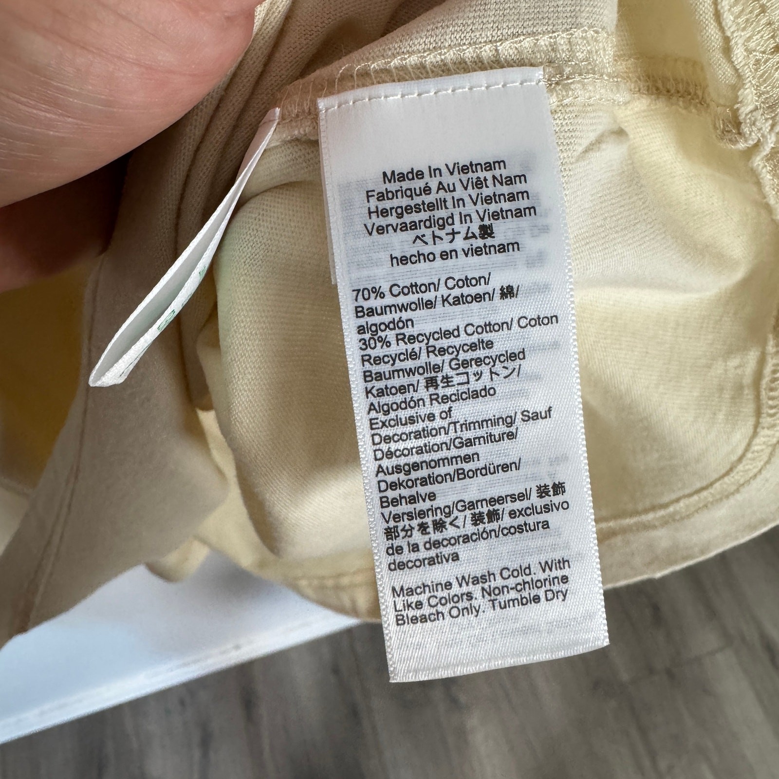 J.Crew Vintage Short-Sleeve Henley Shirt Men L Cream Crewneck CG175 Cotton Blend gallery