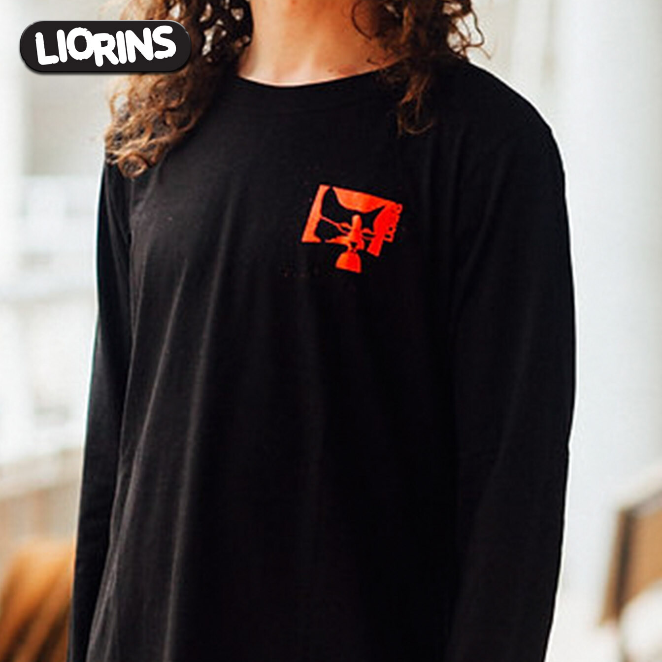 CAT Black Tee LIORINS STREETWEAR Men Unisex Long Sleeve Silk Screen Printing ART gallery