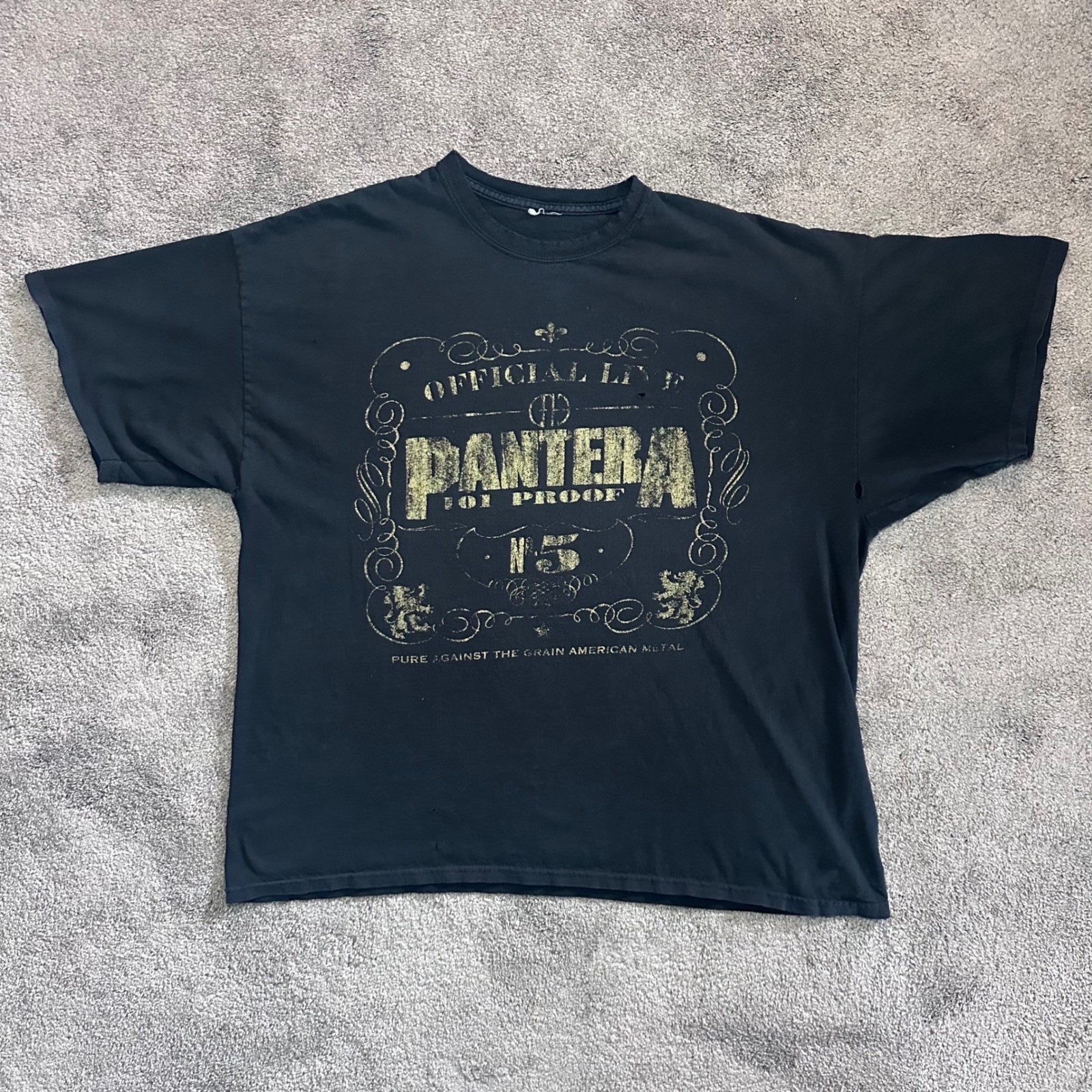 Pantera T-Shirt Mens XL/XXL Black 101 Proof Graphic Distressed Band Tee gallery