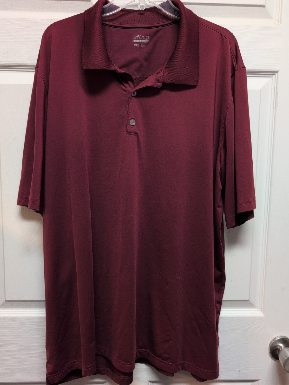 BCG. Men’s Polo Shirt 2XL. Maroon Short Sleeves