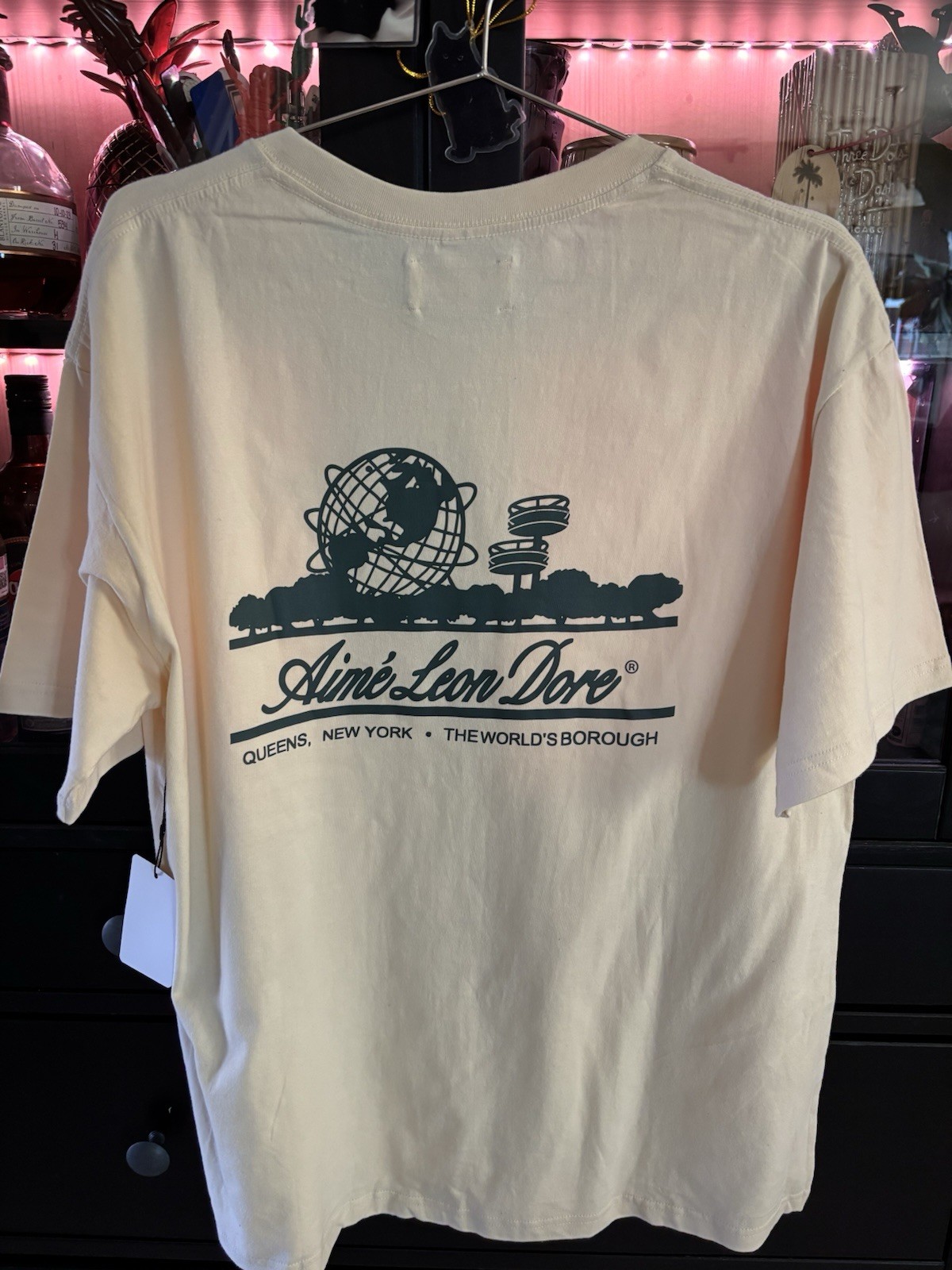 Aime Leon Dore Men's White Short Sleeve T-Shirt Large Tan gallery