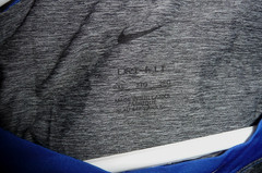 Nike Baseball Dri-Fit Blue & Gray Raglan Sleeve Slim Fit Men’s Shirt Size 3XL