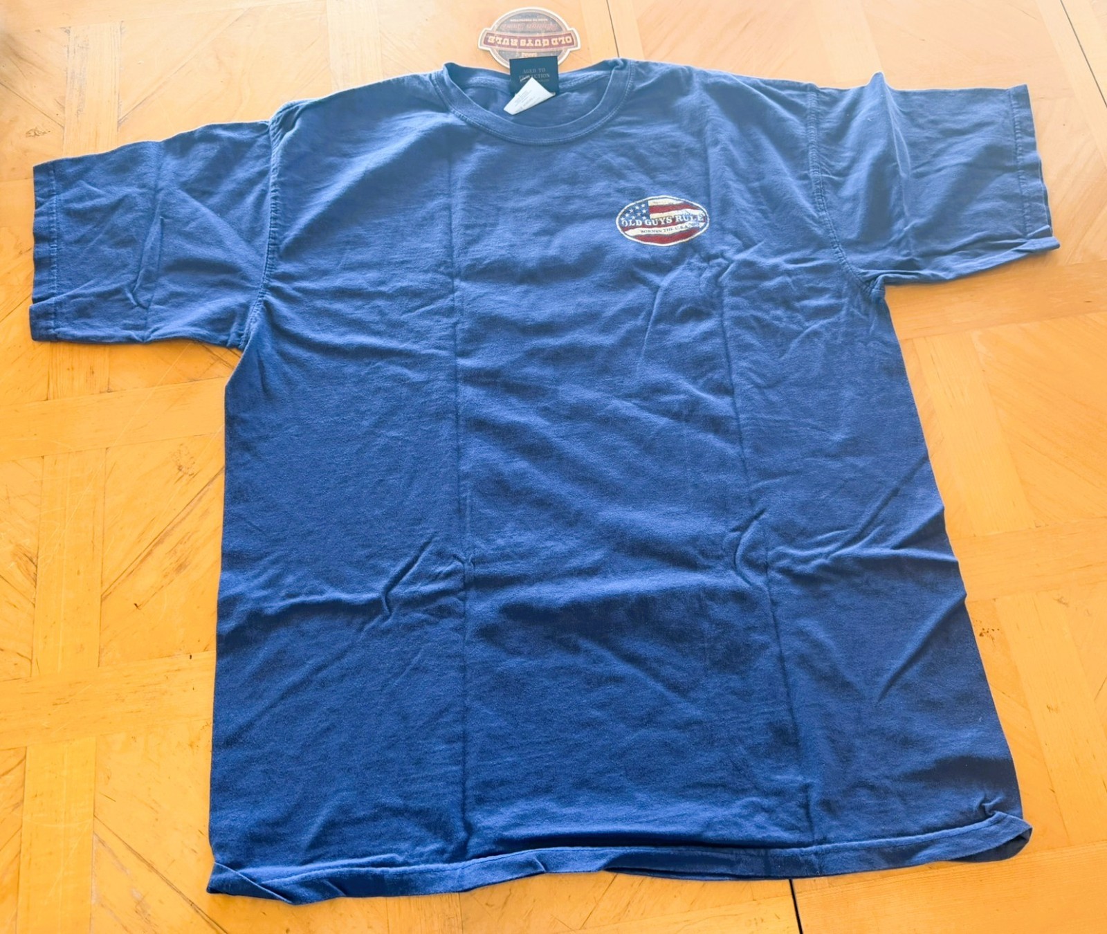 Old Guys Rule "Born In The USA" Blue T-Shirt, Size Large, NEW W/TAGS gallery