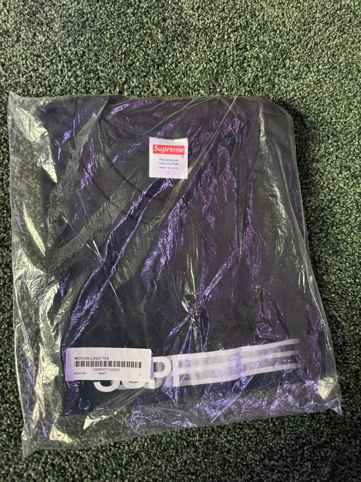 SS16 SUPREME MOTION LOGO T-SHIRT TEE NAVY