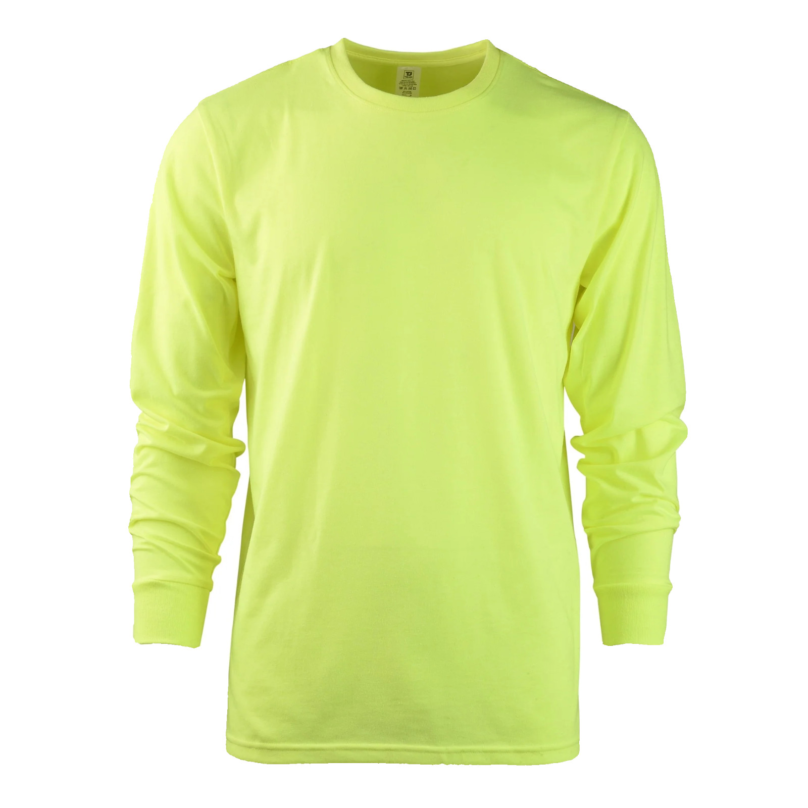 Cotton T-Shirt Crew Neck Men's Long Sleeves Classic Ribbed Cuff and Neck Solid gallery