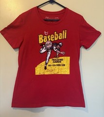 Mitchell & Ness Nostalgia Co. Topps Baseball Trading Cards Graphic Tee Red L