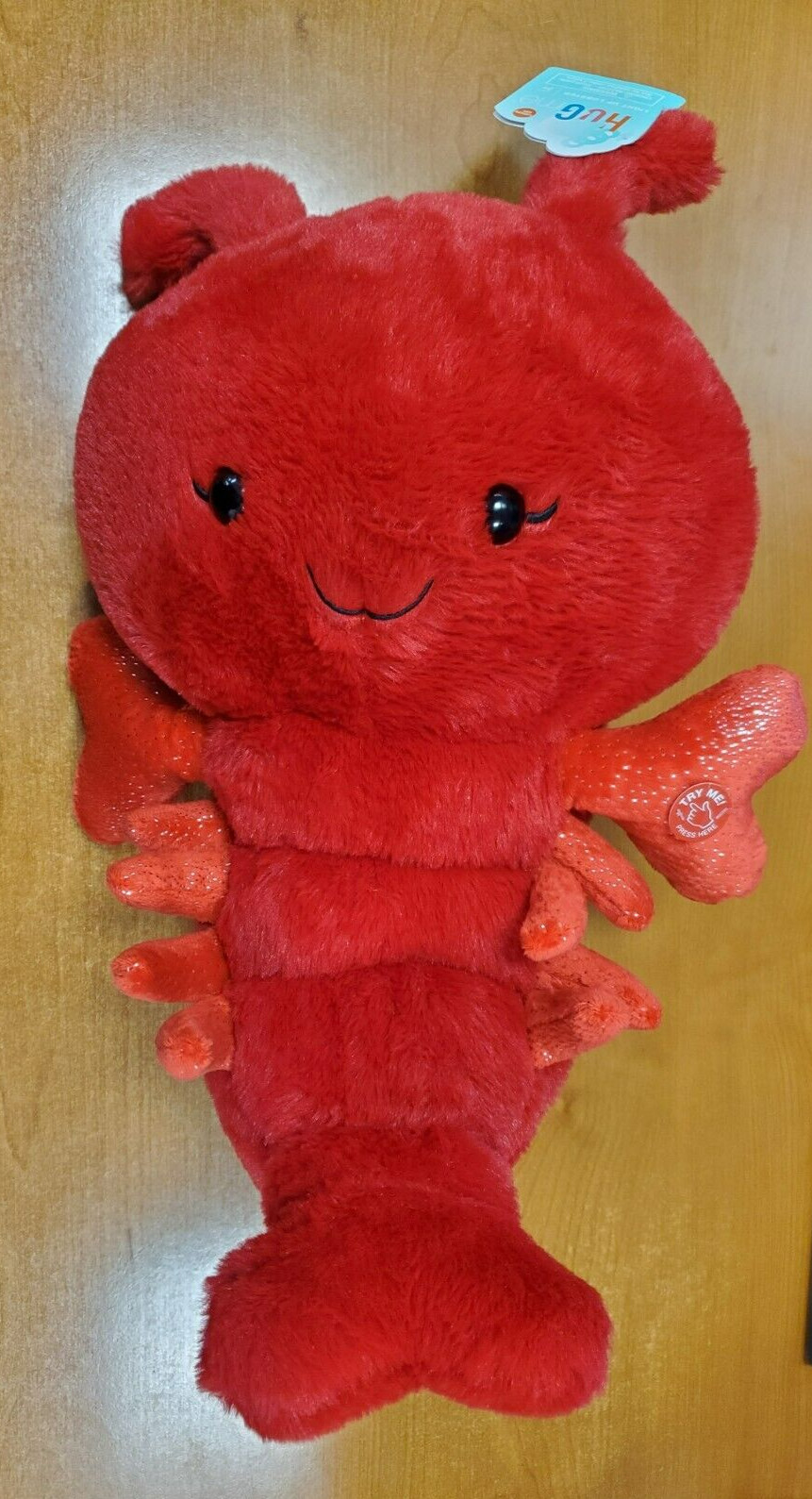 HUG ME Light Up 18″ Red Lobster Plush NEW WITH TAGS -R9P4b