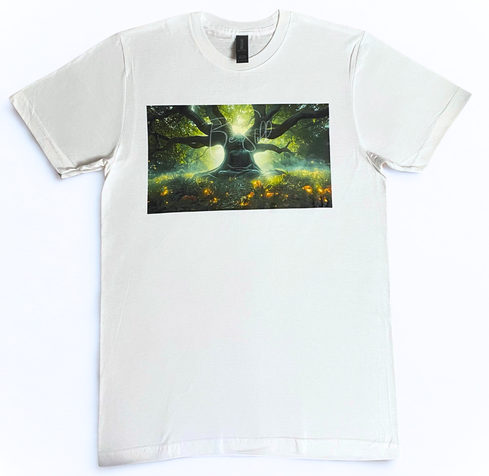 DTF Custom Made - BE STILL Short Sleeve T-Shirt - White SML gallery