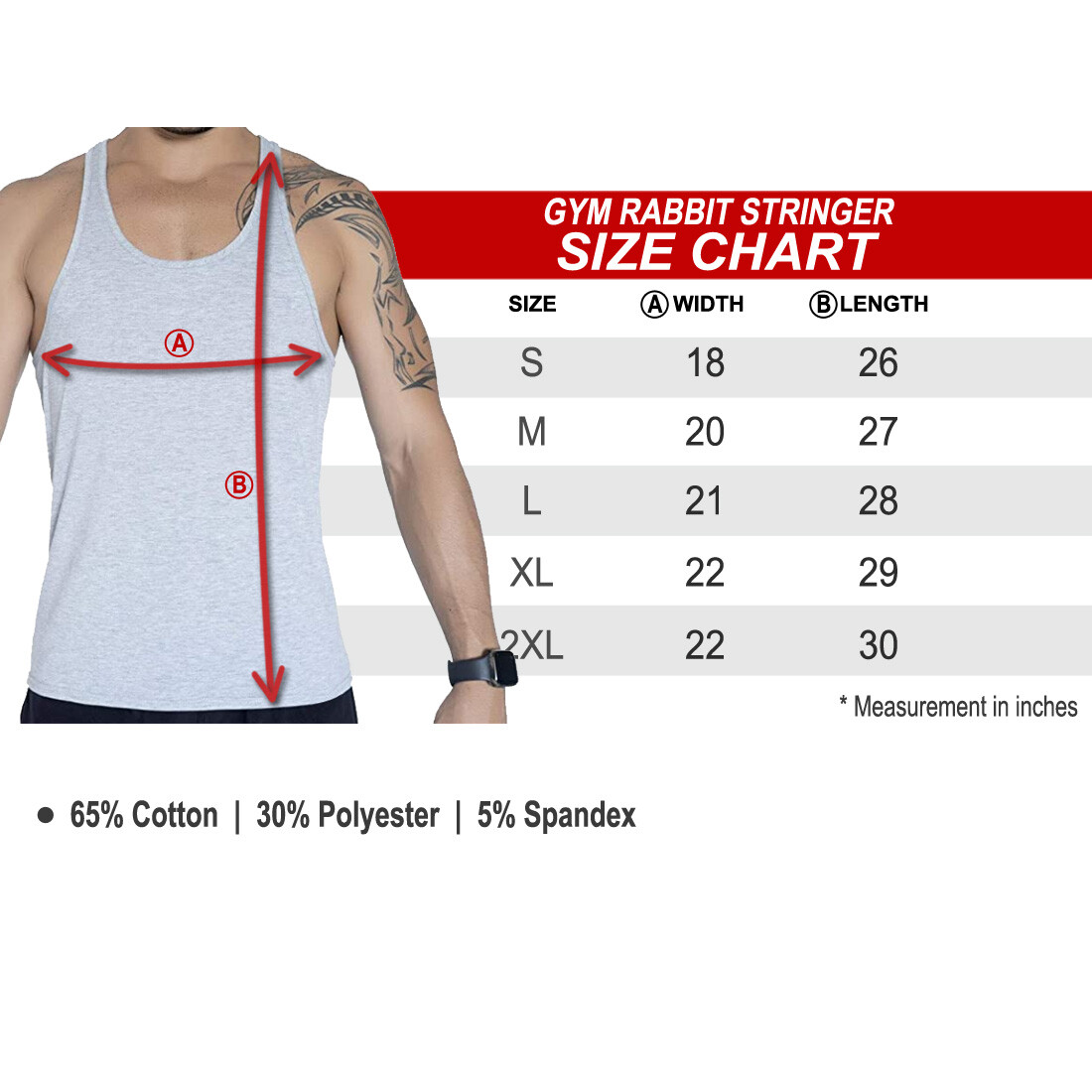 Gym Rabbit Men's Bodybuilding Stringer Singlets Weight-Training Racerback Tank gallery