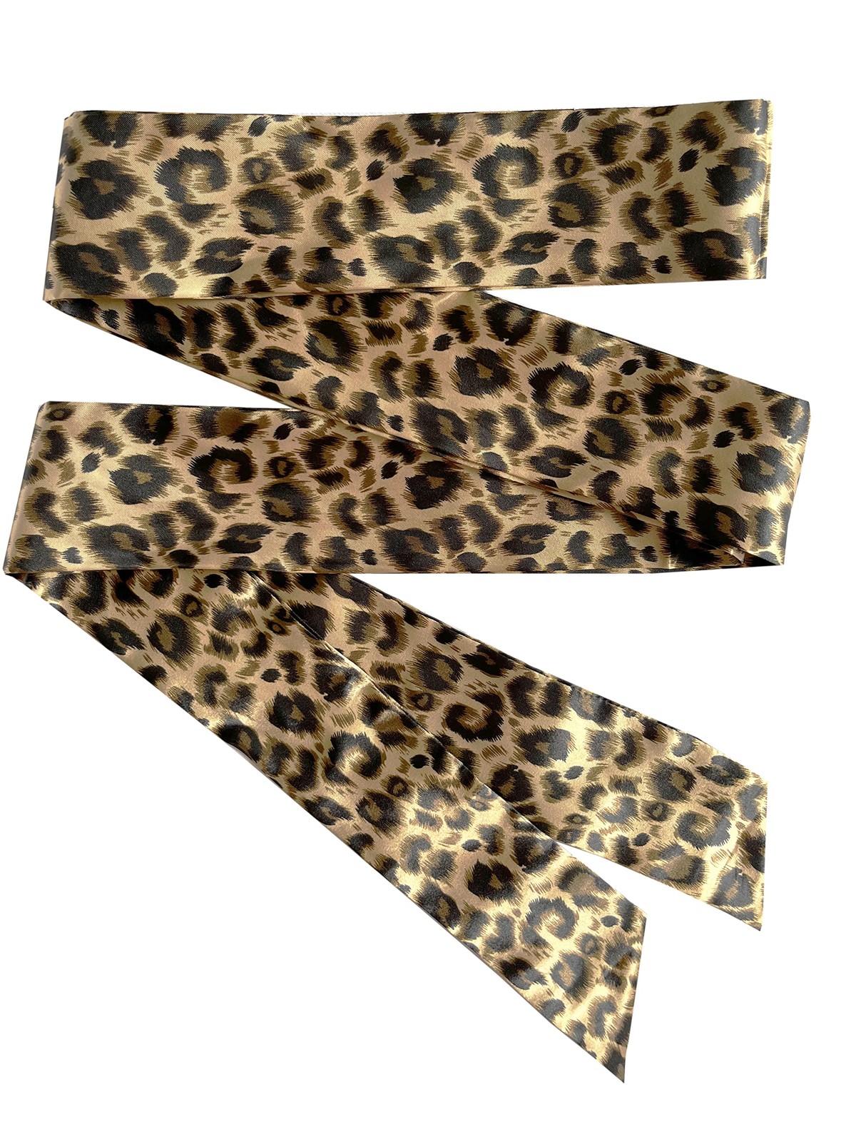 Leopard print dress sash bow sash (Champagne)
