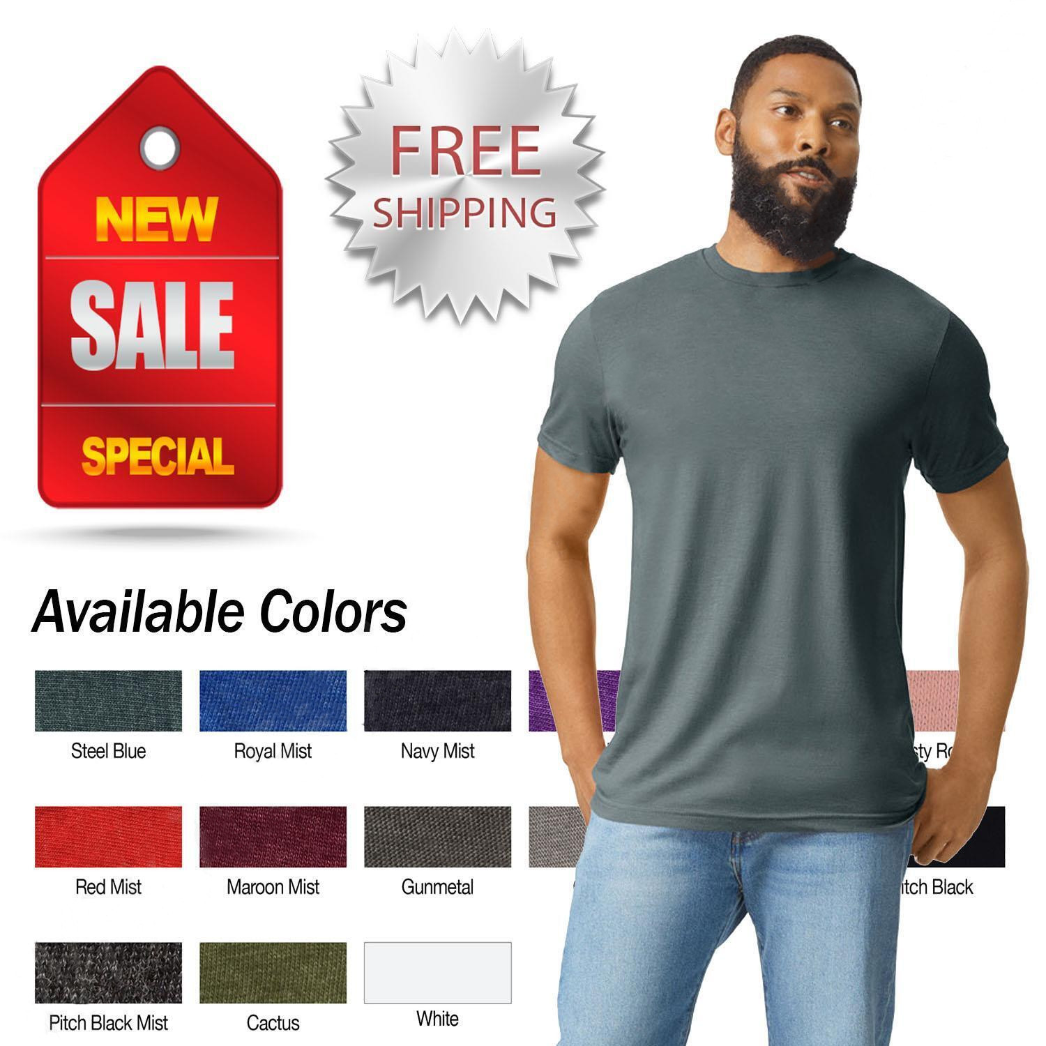Gildan G670 Adult Softstyle CVC T Shirt Tee Modern Classic Fit T-Shirt gallery