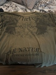 Affliction Men’s Graphic Randy couture Logo T-Shirt Green 2XL Regular Fit
