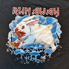 Digiprint Apparel Run Away Killer Rabbit T-Shirt Mens 3XL Black Graphic Tee