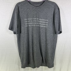 NOBULL CrossFit Community Mens Heathered Grey Graphic Performance T-Shirt Size L