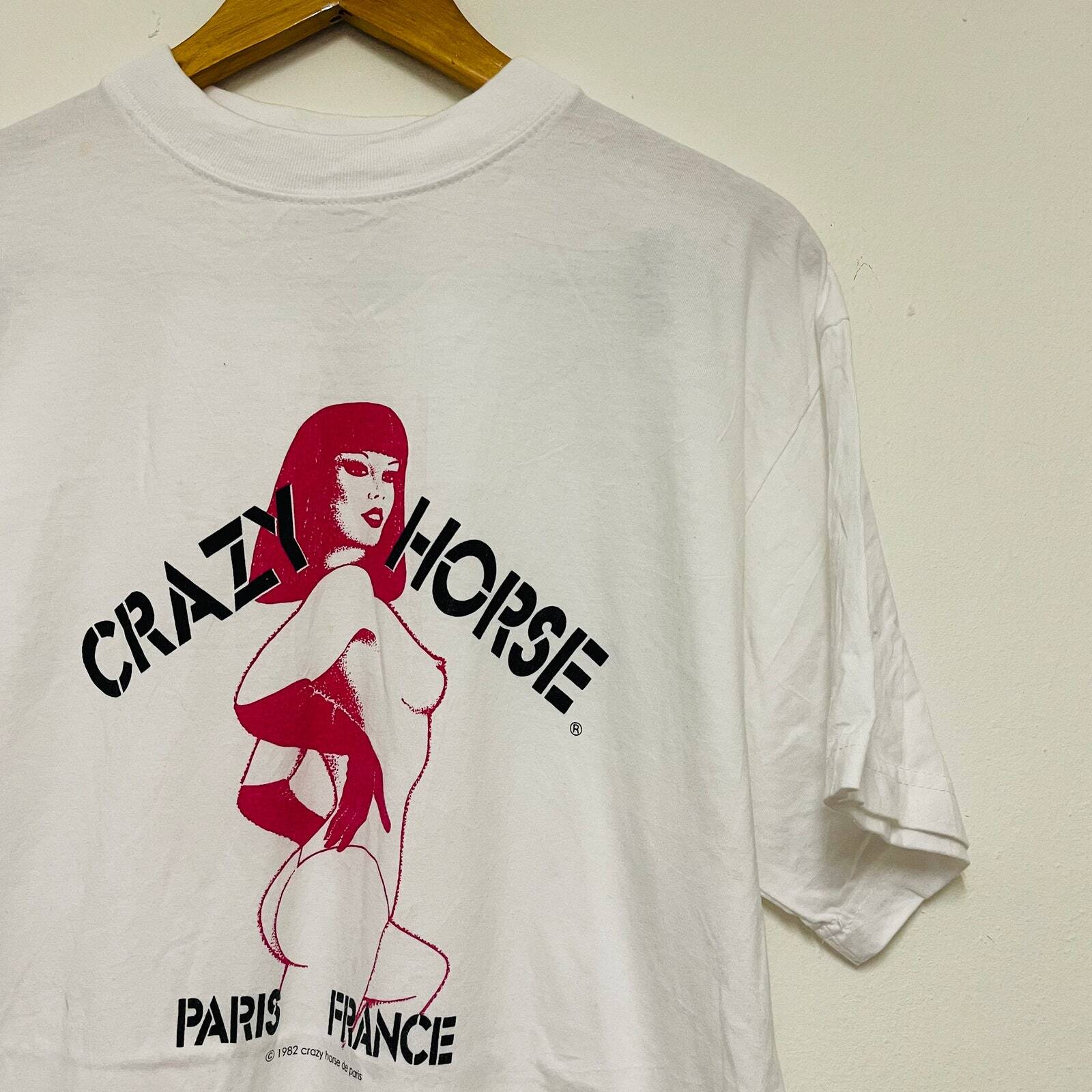 Vintage 80s Crazy Horse De Paris T-Shirt / Dance / Theatre / Cabaret / Rare / Ar gallery