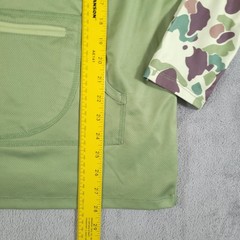 Zero Foxtrot Shirt Men Medium Green Camo Raglan Long Sleeve Performance Skull
