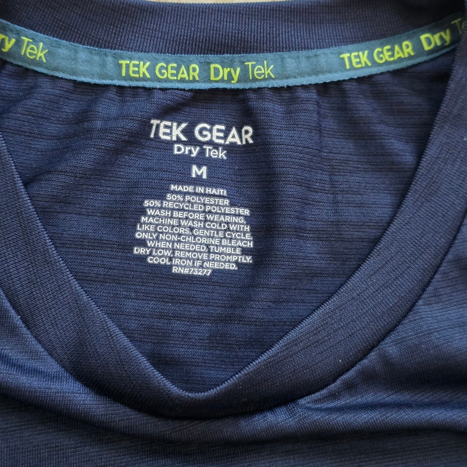 Tek Gear Dry Tek Performance Wicking Tee Men's Medium Heathered Navy gallery