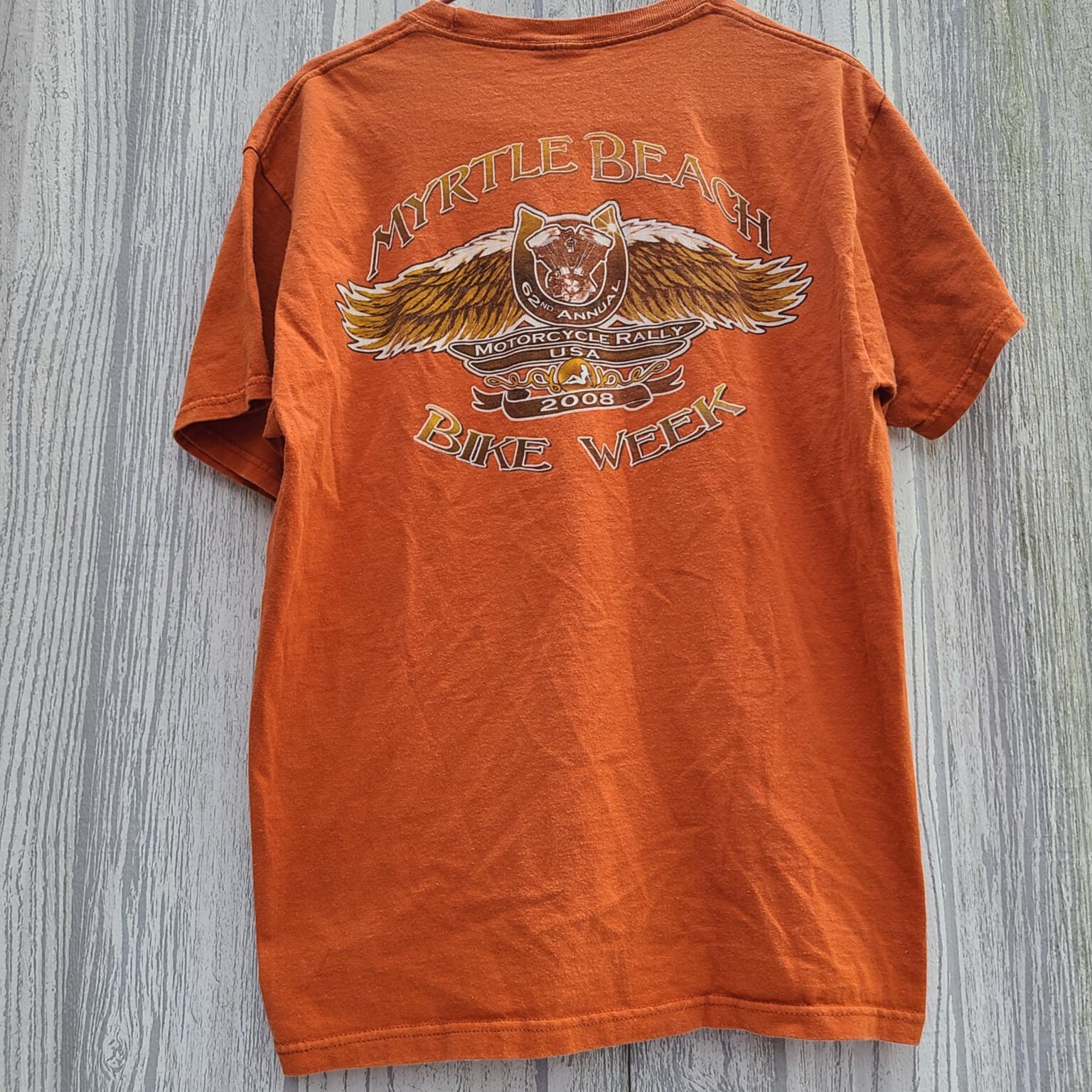 Bike Week Large T-Shirt 2008 Myrtle Beach Rally 62nd Motorcycle Eagle Wings gallery