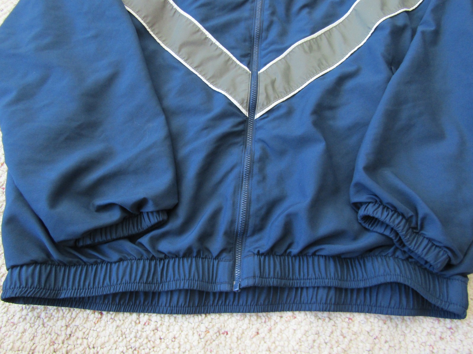 U S Air Force Jacket Blue with Stitched Letters and Silver Reflective Stripes L gallery