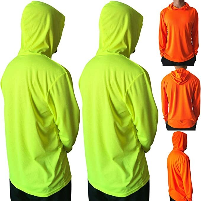 2 PCS in Pack Safety Hoodie Long Sleeve High Visibility Construction Work Shirts gallery