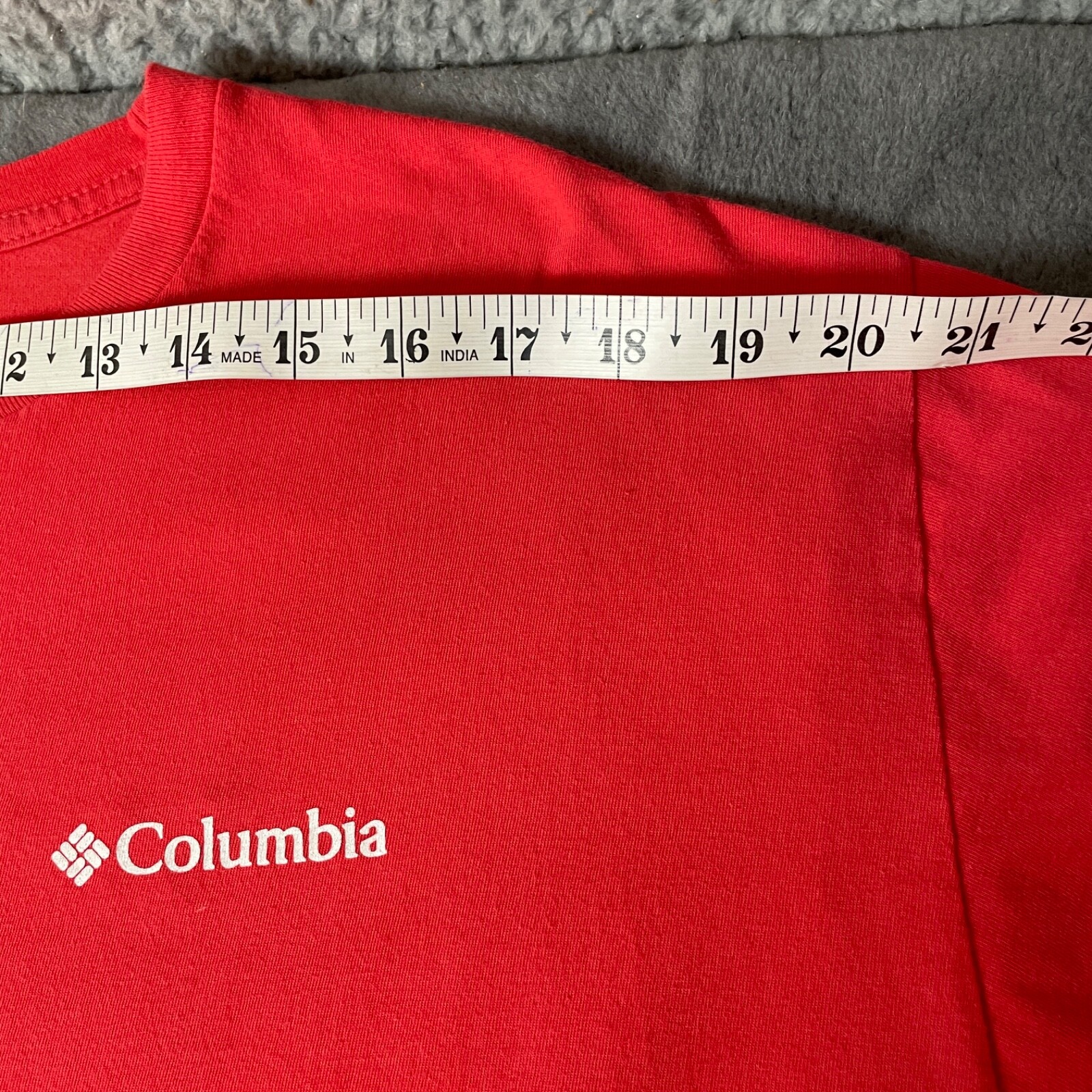 Columbia TShirt Mens XL Coral Pink Spellout Text Short Sleeve Round Neck gallery