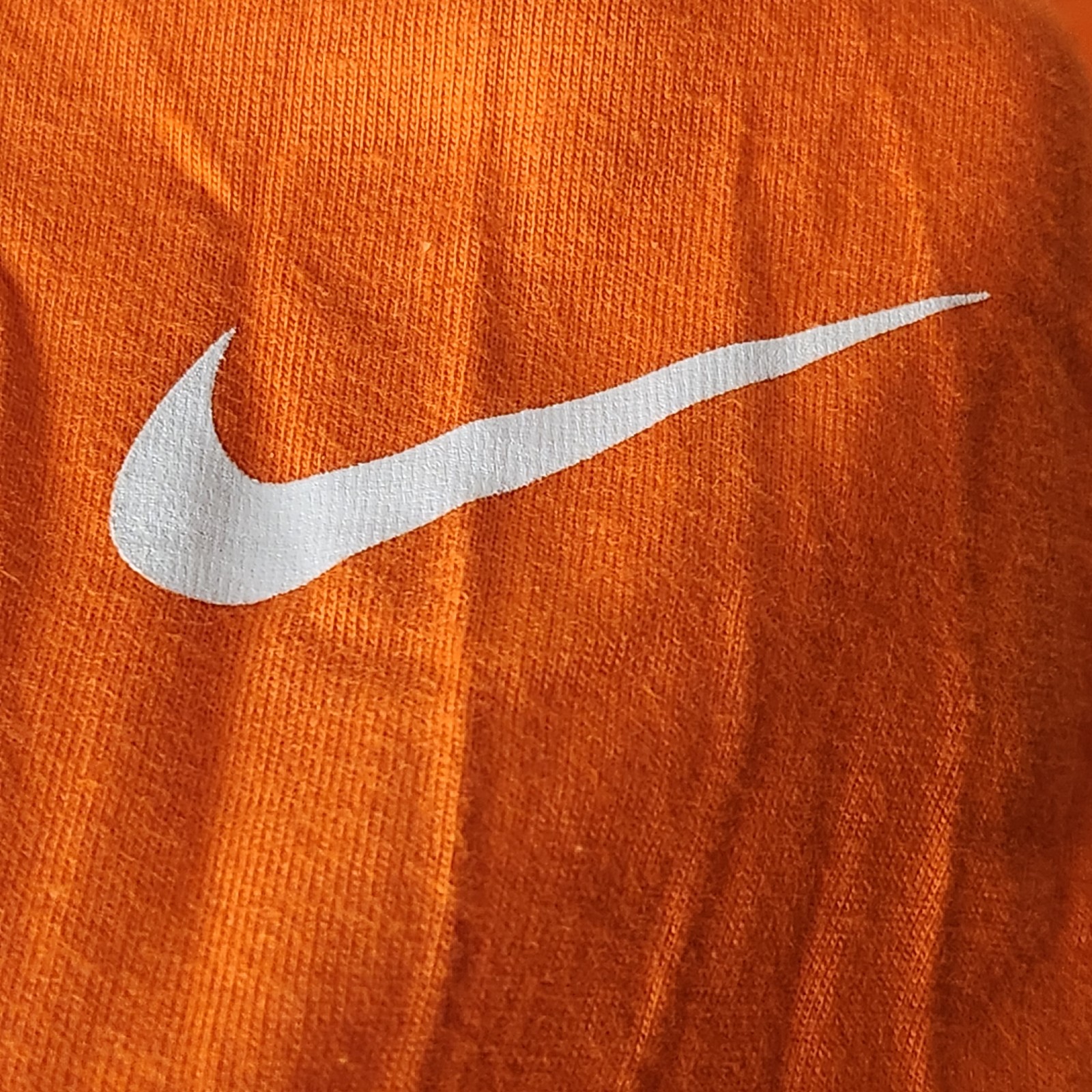 Nike Just Do It Again Men's XL Orange Long Sleeve Cotton T-Shirt Ribbed Cuffs gallery