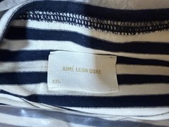Aime Leon Dore ALD Striped Tee Beach T-Shirt SS25 Queens Navy Blaze Mens Size XL