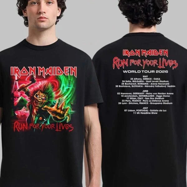 Graphic Run For Your Lives World Tour 2026 Two Sided Shirt NEW 2025!!!! gallery