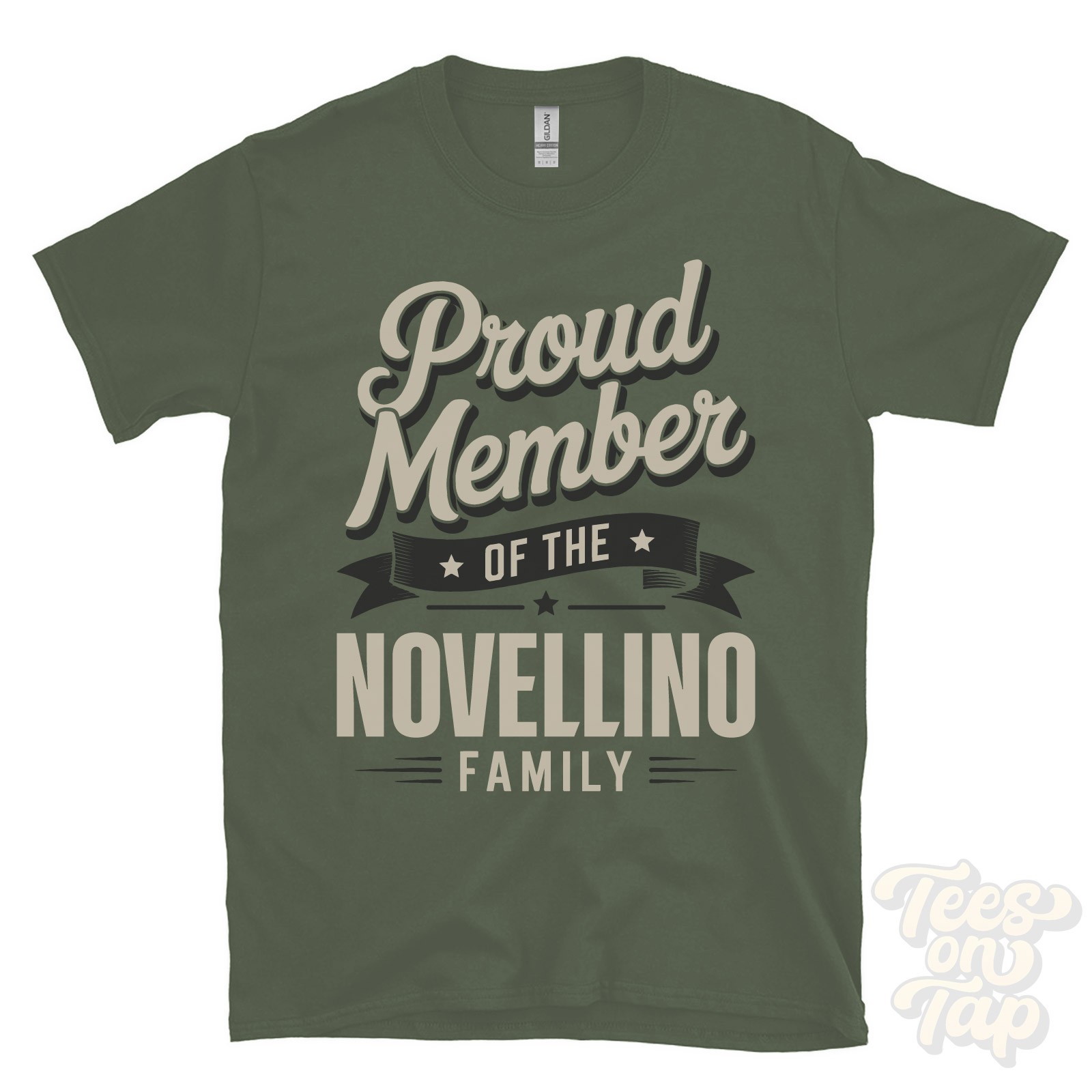 PROUD MEMBER OF THE NOVELLINO FAMILY T-SHIRT surname last name heritage ancestry