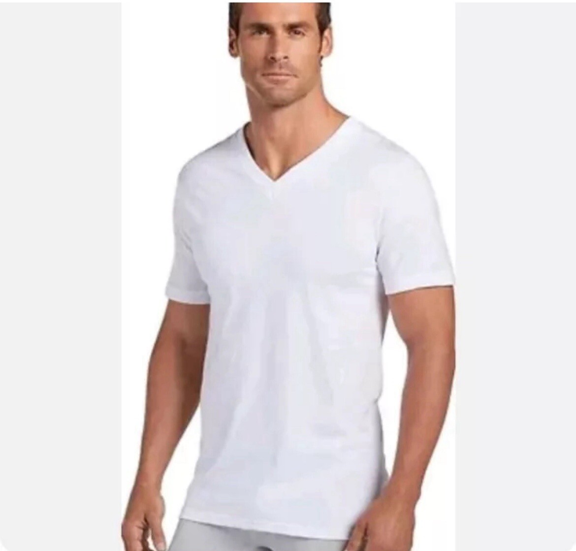 Jockey Mens Tall Man Classic V-Neck 2 Pack 2XLT T-Shirts 100% Cotton Brand New gallery