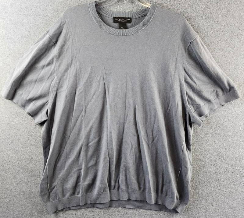 The Men’s Store at Bloomingdale’s Cashmere Blend Sweater Tee XXL Blue Gray S/S