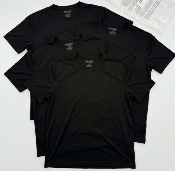 32 Degrees Heat / Cool Men’s T-Shirts 4-Pack XL Black New