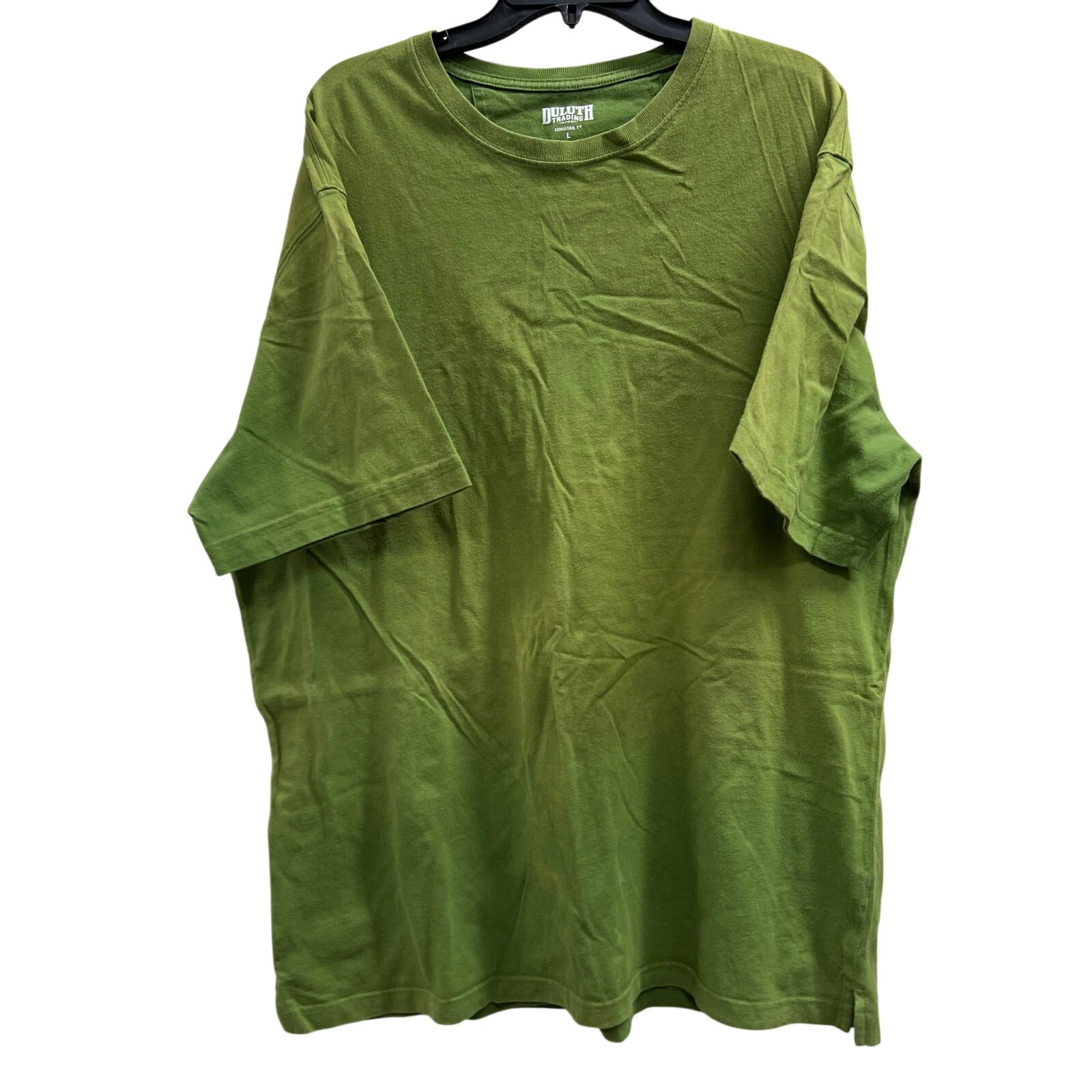 DULUTH TRADING CO. Longtail heavy lime green ombre tee sz L SEE DESCRIPTION gallery
