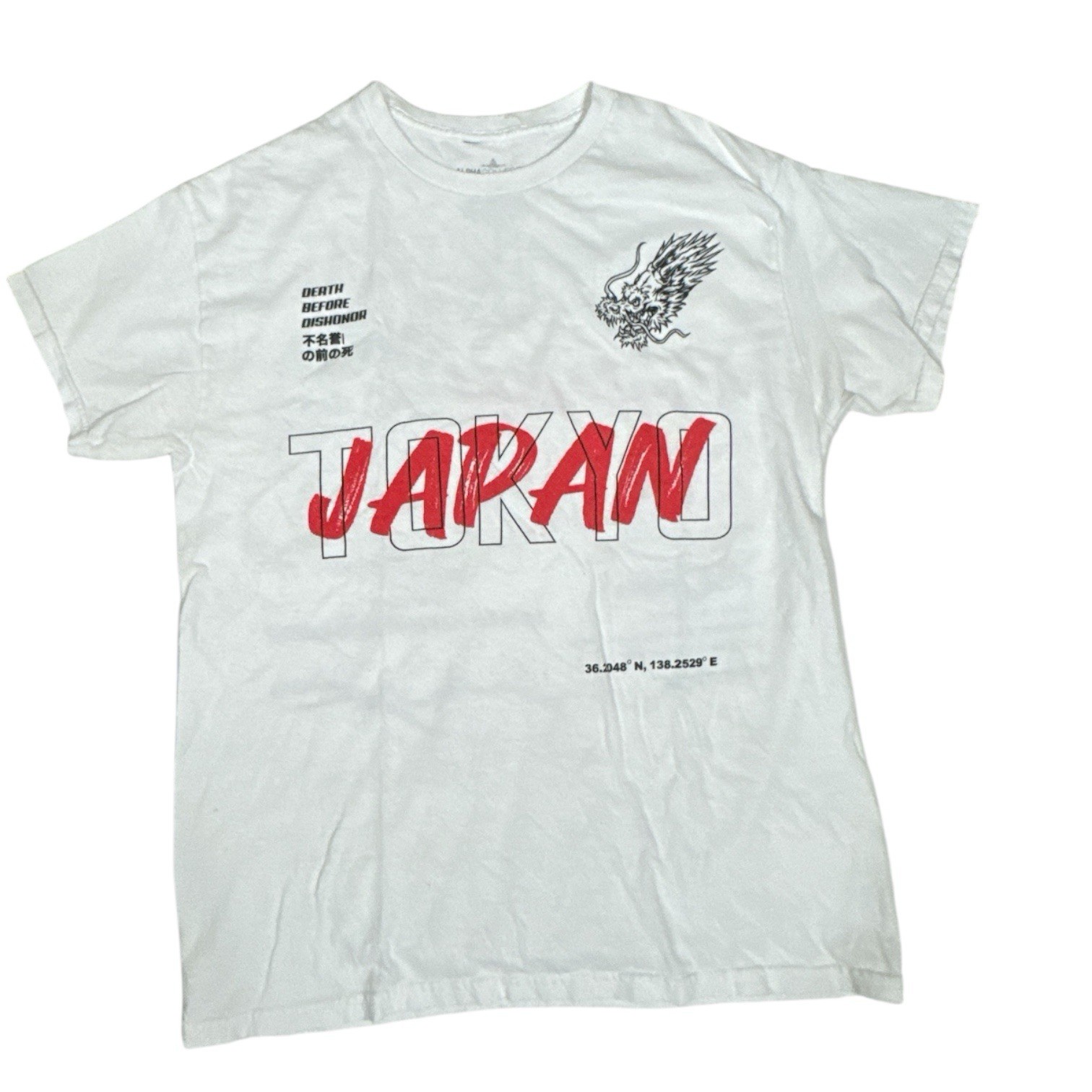 Alpha Collective Tokyo Death Before Dishonor Japan Tee Men’s Sz M