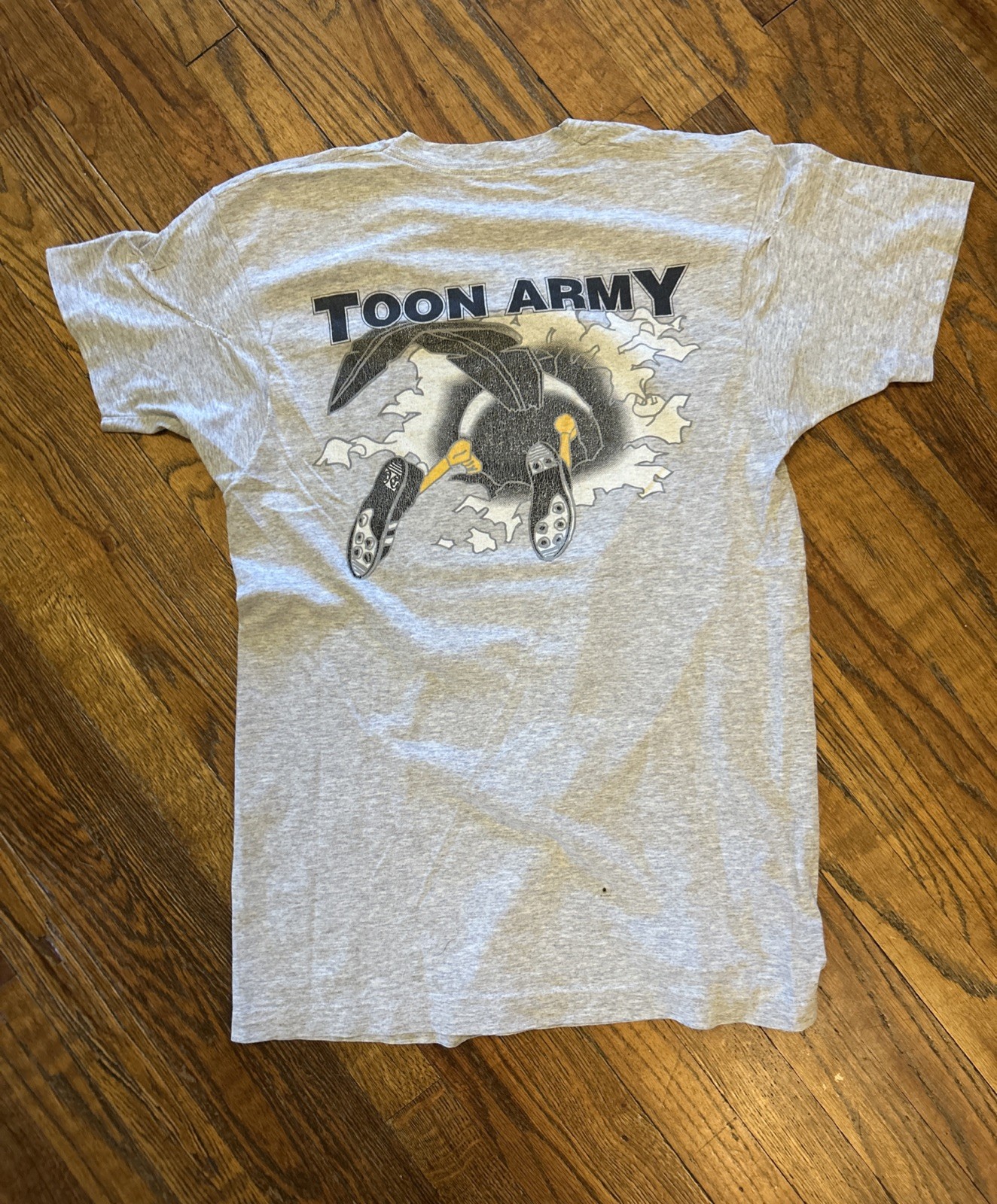 Vintage 1990s Large Newcastle United Soccer Toon Army Breakthrough TShirt Large gallery