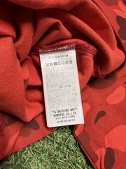 A Bathing Ape Color Camo Shark Tee Red 2XL