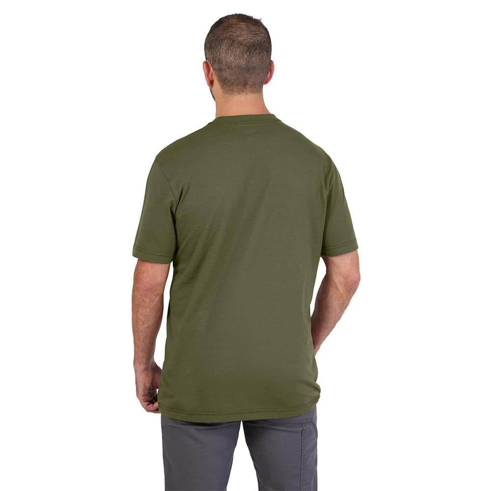 Milwaukee Men's Medium Green GRIDIRON Cotton/Polyester Pocket T-Shirt gallery