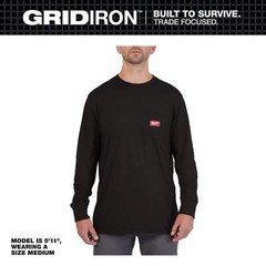 Milwaukee 606 Men’s GRIDIRON Cotton/Polyester Long-Sleeve Pocket T-Shirt
