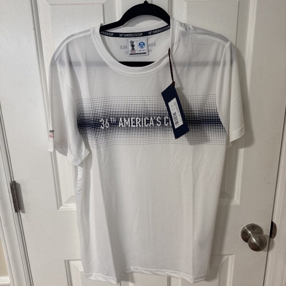 PRADA 36th America’s Cup Crew Neck MAUKU T-Shirt Men White Polyester M
