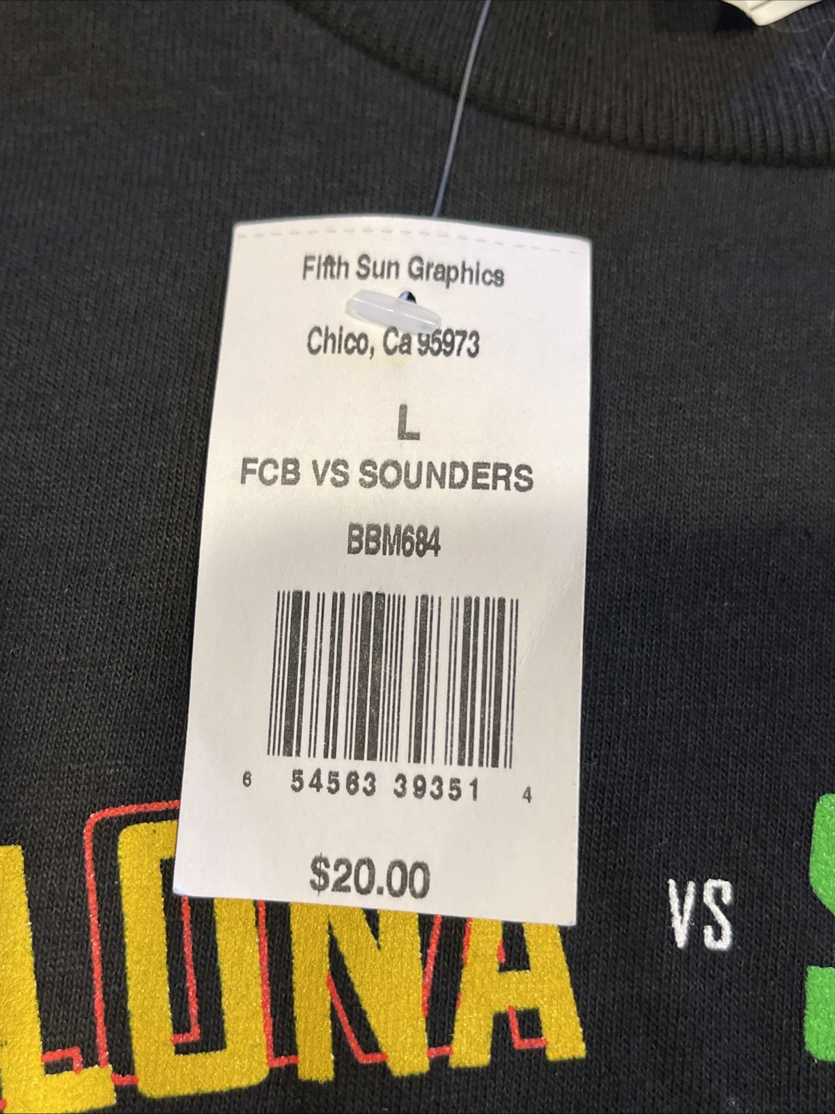 2009 FC Barcelona vs Seattle Sounders Qwest Field Soccer T-Shirt Size Large gallery