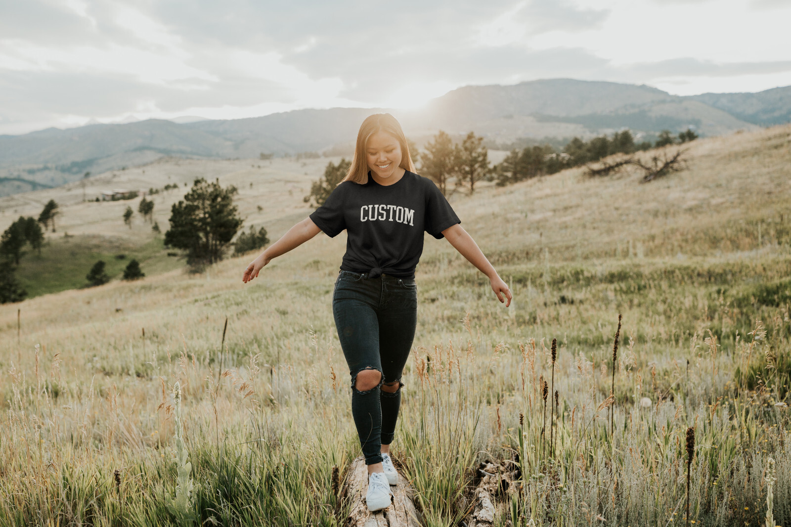 Custom Text University Font Shirt - Sports or School Custom T-Shirt College Gift gallery