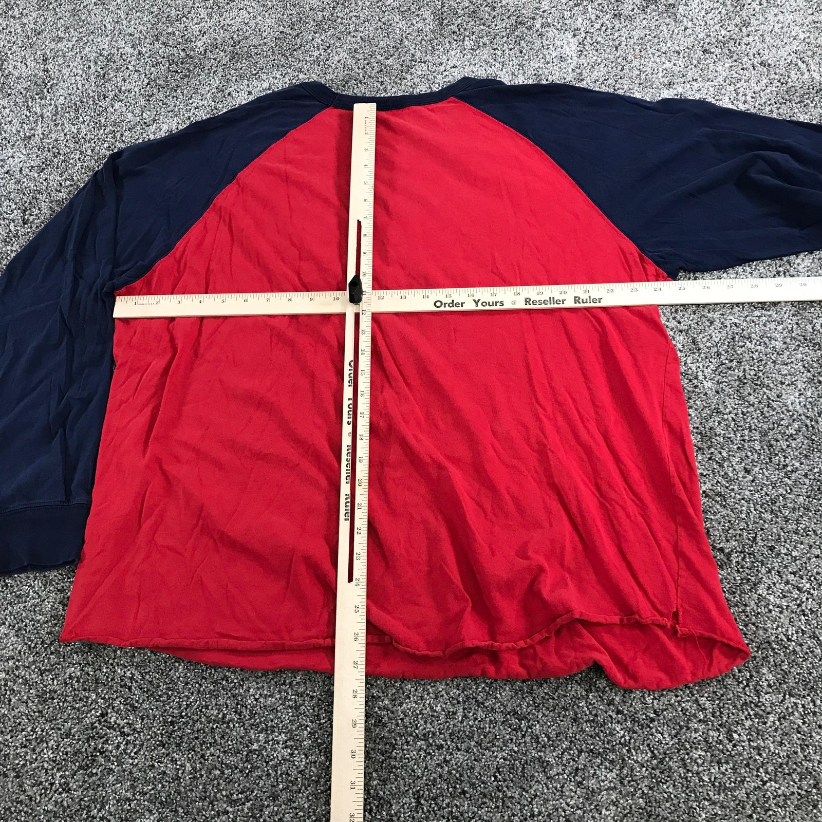 Vintage Polo By Ralph Lauren T Shirt Mens 2XL Red Navy Raglan Long Sleeve Tee gallery