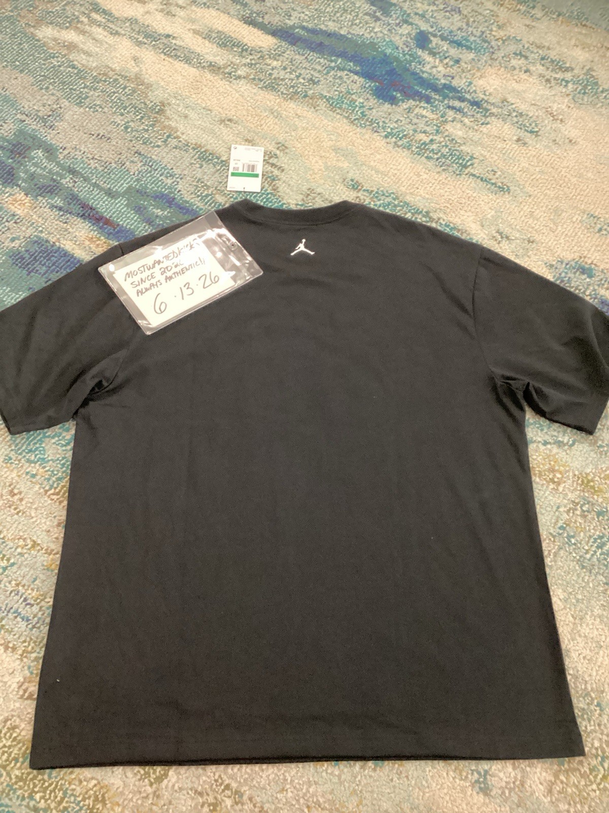 NWT Nike Air Jordan Graphic Fishing Club Catch 23 Black T-Shirt Men’s Sz XL gallery