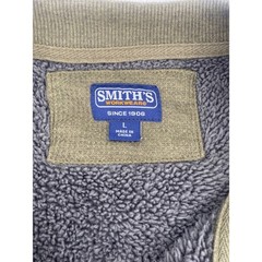 Smith’s Workwear Henley Mens Large Olive Green Excellent Sherpa Lined Thermal