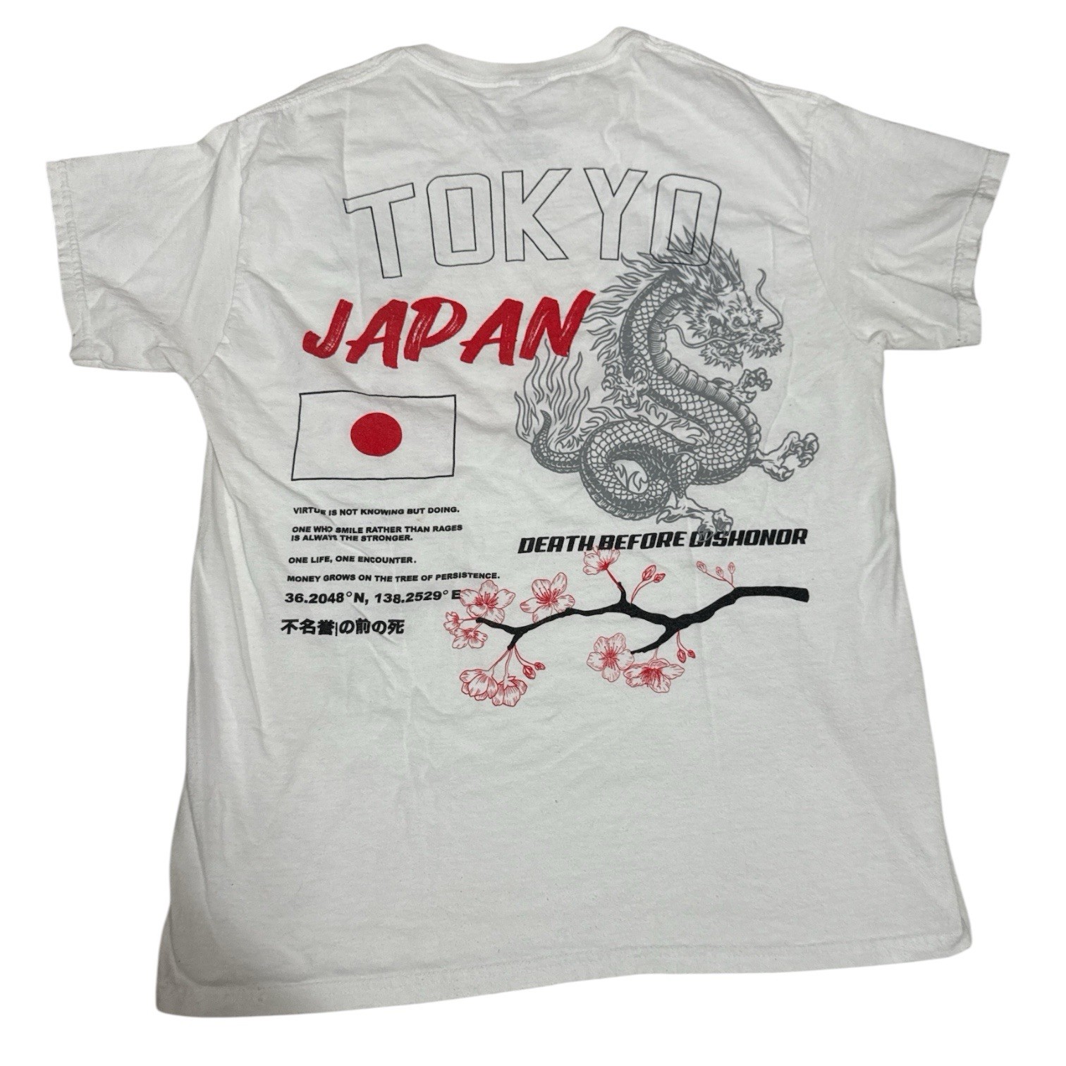 Alpha Collective Tokyo Death Before Dishonor Japan Tee Men’s Sz M gallery